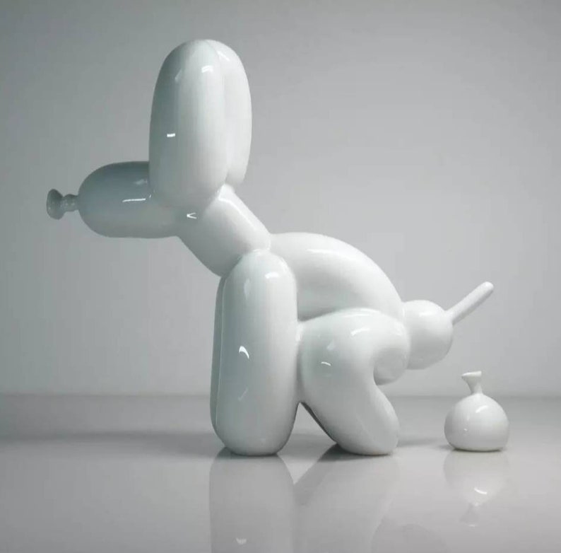 Pooping balloon dog sculpture dog statue nordic home decor Etsy