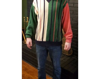 vintage tommy hilfiger colorblock competition hoodie jacket