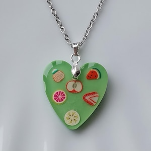 Heart pendant necklace, Heart Lollipops, Candy Heart, Festive jewelry, сute delicate jewelry for a girl, gift for her