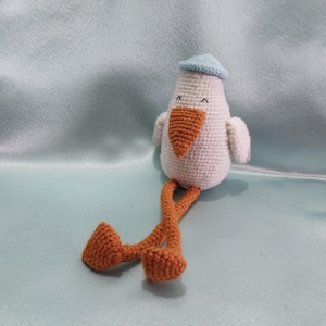 Seagull interior figure, Seagull handmade knitted interior figure, Gull interior decoration, home decor