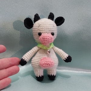 Cow soft toy, Cow handmade knitted interior decoration, nusery decor, gift for her, birthday gift