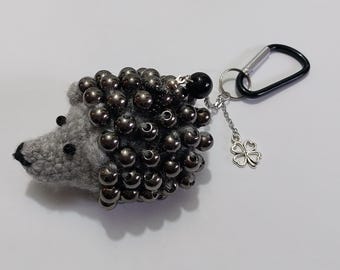 Igel Taschenanhänger, handgemacht gestrickter Igel Taschenanhänger, Schlüsselanhänger Igel, Taschendekor