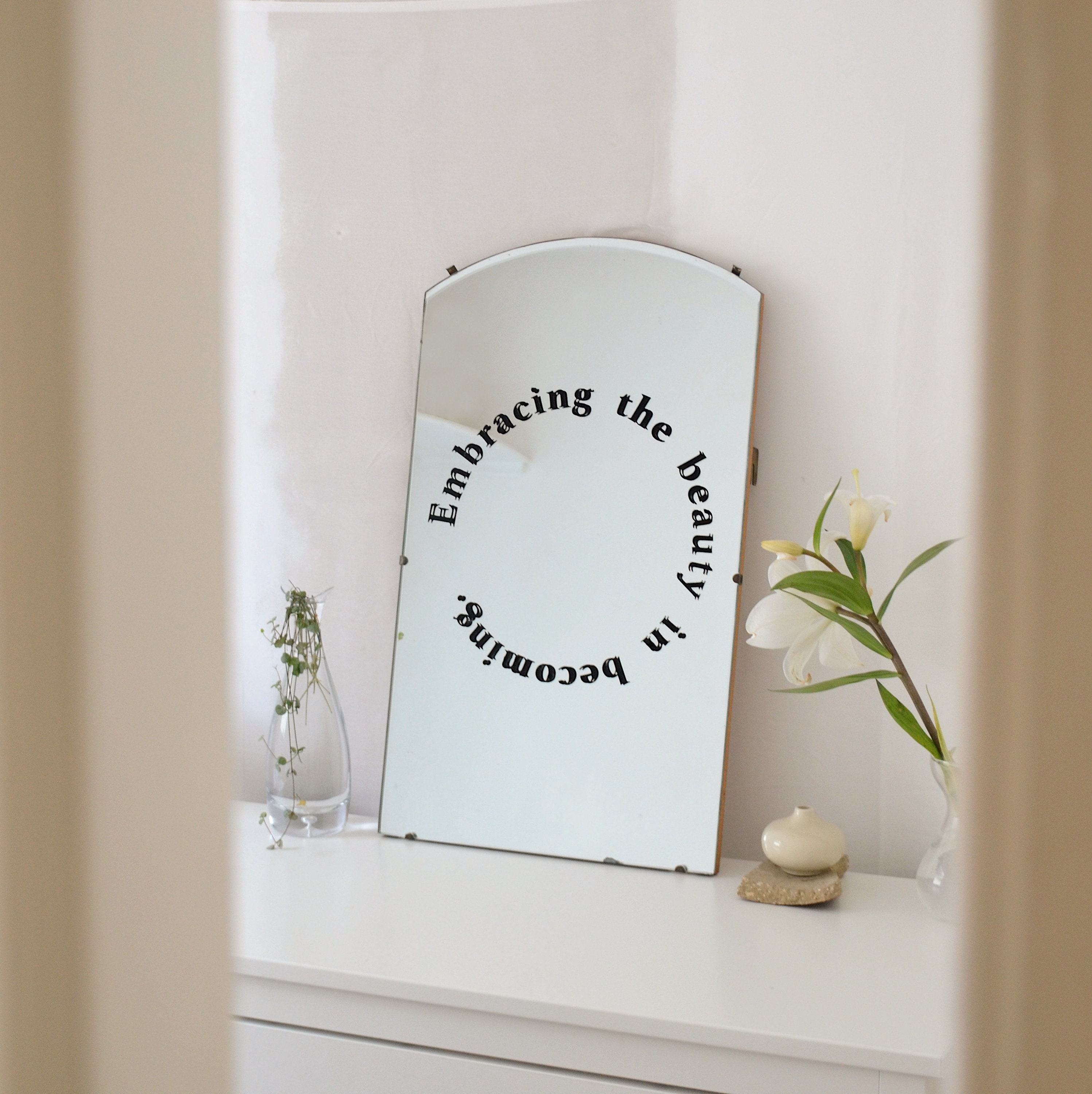 Eco-friendly Embrace Pvc-free Mirror Decal / Pvc-free Vinyl/ Self Love ...