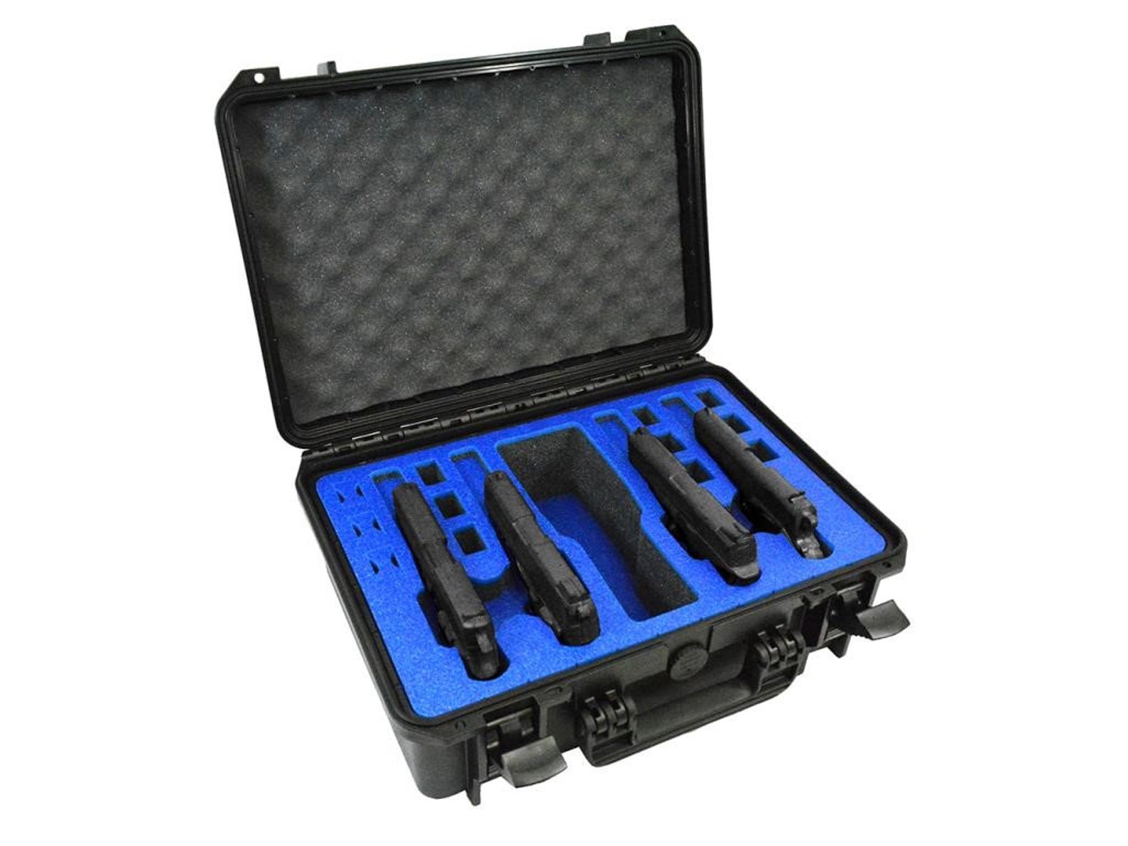 4 Pistol Gun Carrying Case Sale 12 Mag Waterproof Blue Topguard Range