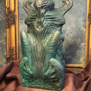 Cthulhu idol, Original Cthulhu Statue, Dark Fantasy Art, Handmade Sculptures, Unique Lovecraft, Elder Gods