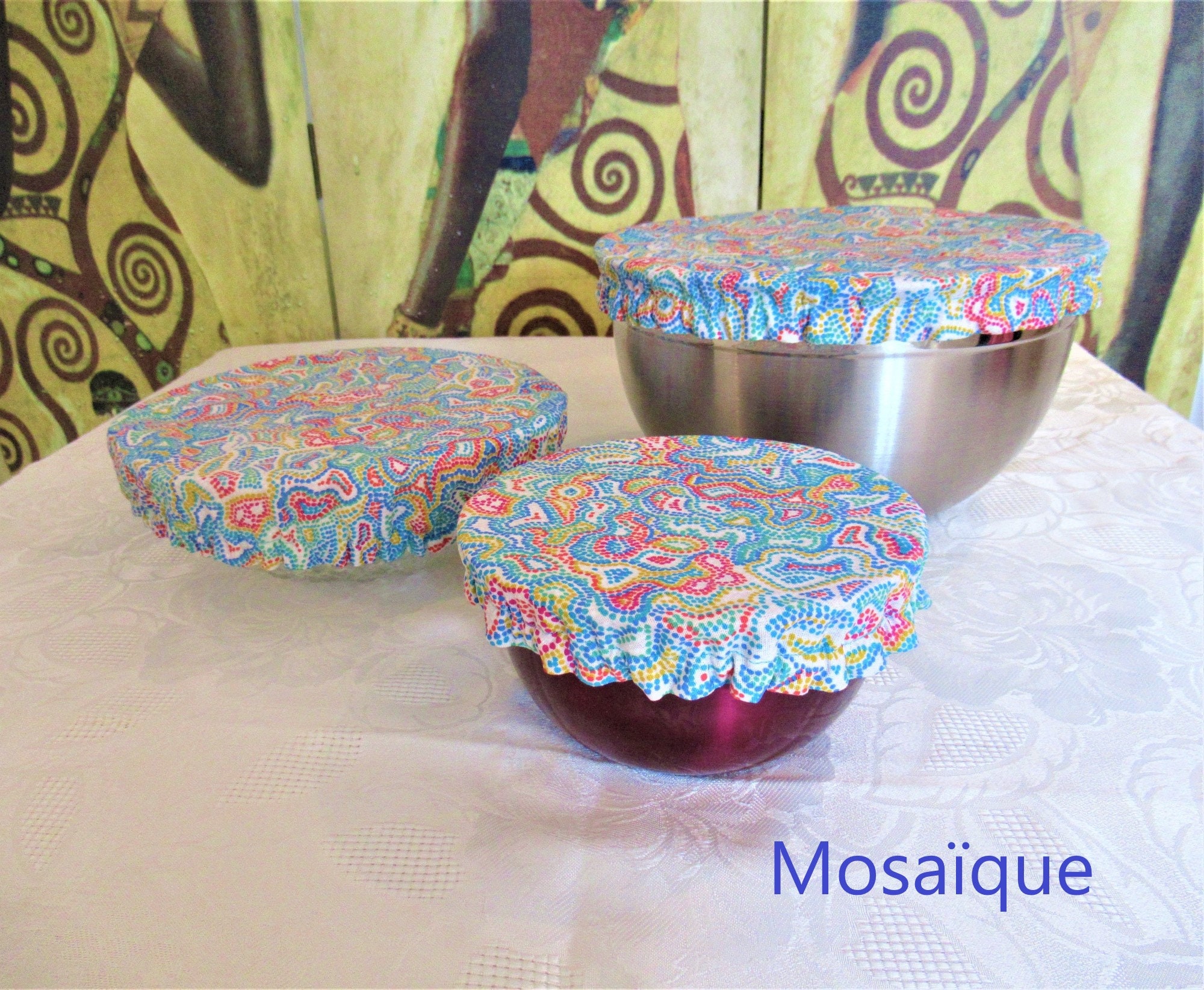 Charlottes Couvre Plat Coton Enduit Oeko-Tex Écologique