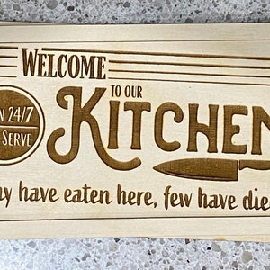 Welcome Kitchen Sign - Digital File only - SVG - Glowforge laser file