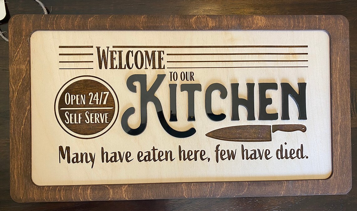 Kitchen Sign Digital File Only SVG Etsy UK