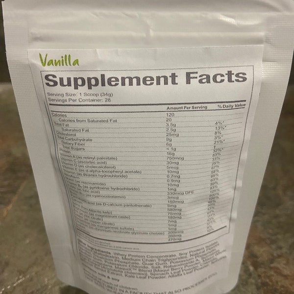 Meal Replacement Packs Vanilla or Chocolate Flavor