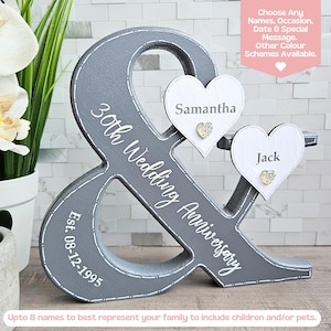 Mum And Dad Anniversary Gift From Kids, Personalised 30th Anniversary Gift For Parents Presents, Pearl Wedding Anniversary Gift For Couple