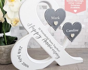 20th Anniversary Gift For Parents Gift Idea, Established Sign, Anniversary Presents For Couple, 20th Wedding Anniversary Gift For Husband