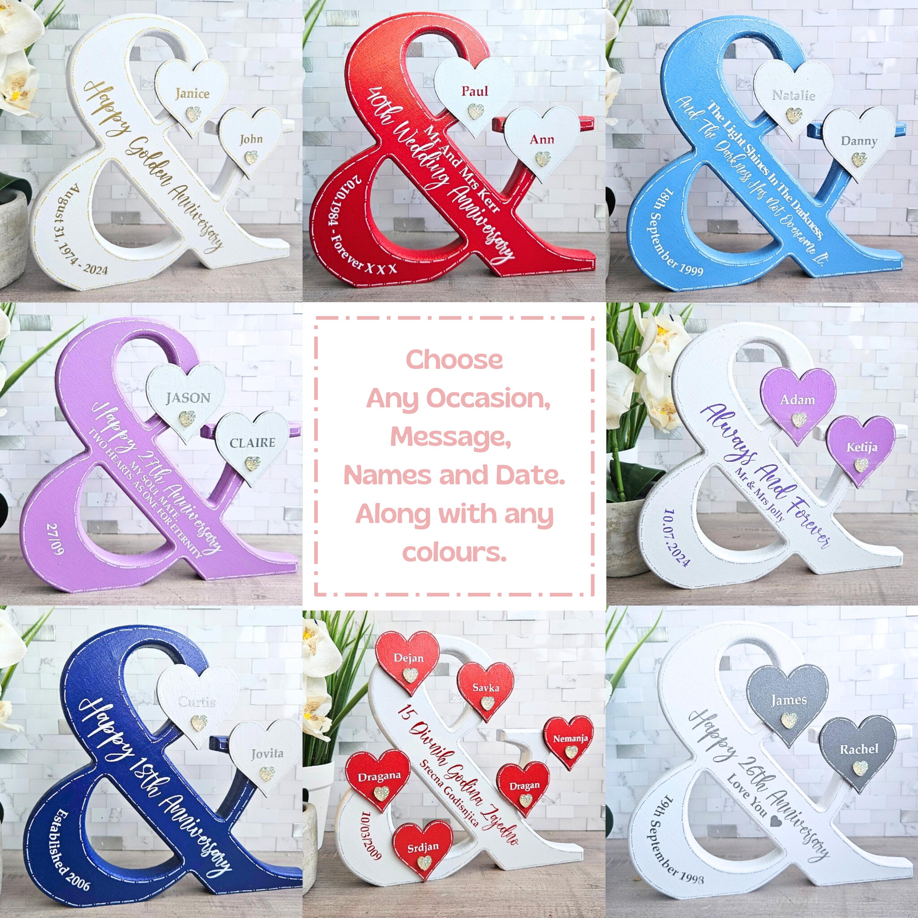 Personalized Anniversary Sign, 1st Wedding Anniversary Gift For Couple Unique, 1st Anniversary Gift For Friends, 1 Year Married Anniversary