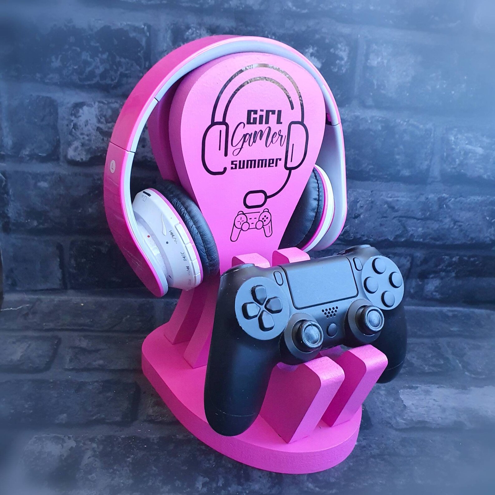 Controller Stand Wood Gamer Girl Accessories Daughter Etsy