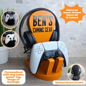 Multi Controller Storage, Headset Controller Stand, Headphone Controller Holder, Gaming Desk Organizer, Gaming Present, Gaming Birthday Gift image 16