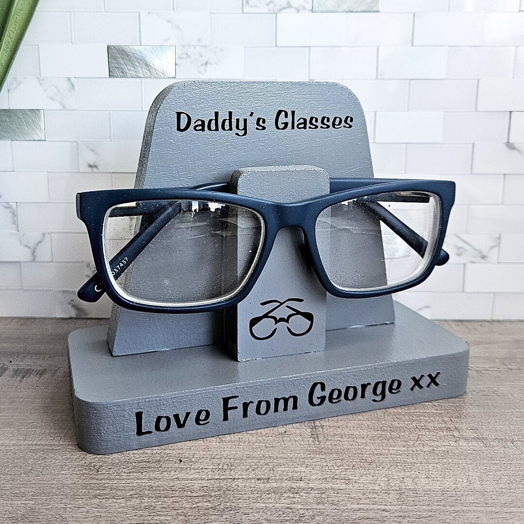 Personalized Wood Glasses Holder for Men Glasses Organizer Etsy