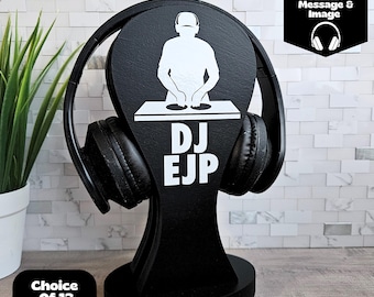 Supporto per cuffie fantastico, supporto per cuffie personalizzato, supporto per cuffie cablato, supporto per cuffie in legno, regalo per DJ, regalo per il 21° compleanno per lui, accessori per DJ