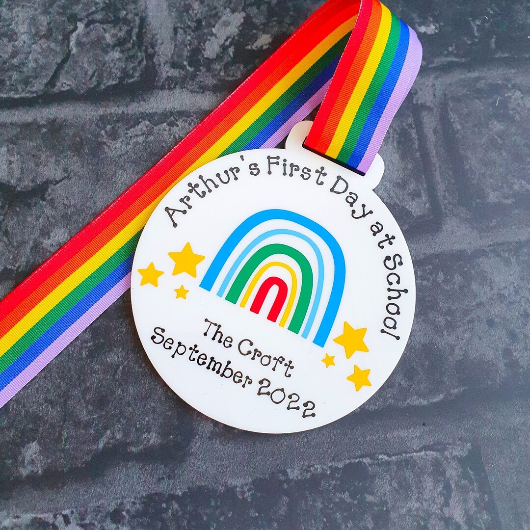 Custom Medal for Children Personalized First Day of School Etsy