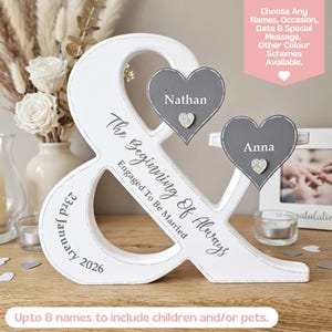 Engaged Keepsake, Engaged Sign, Custom Engagement Sign, Personalized Engagement Gift For Couple, Engagement Presents, Newly Engaged Gift For