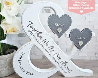11th Anniversary Gift For Wife 11 Year Anniversary Sign, 11th Wedding Anniversary Gifts For Couple, Anniversary Date Gift, Romantic Sign