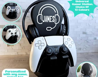 Game Stand Headset Controller Holder, Gaming Birthday Gift For Husband From Wife, Gamer Gift For Boyfriend, Teenage Boy Gifts Gamer Dad Gift