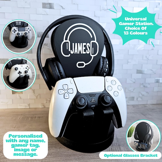 Game Stand Headset Controller Holder, Gaming Birthday Gift for