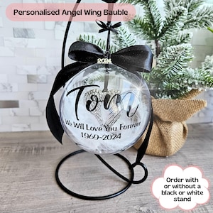 Dad Memory Gift Loss Of Dad Gift, Memorial Christmas Ornament For Lost Loved One, Daddy Memorial Bauble, Bereavement Gift For Loss Of Father