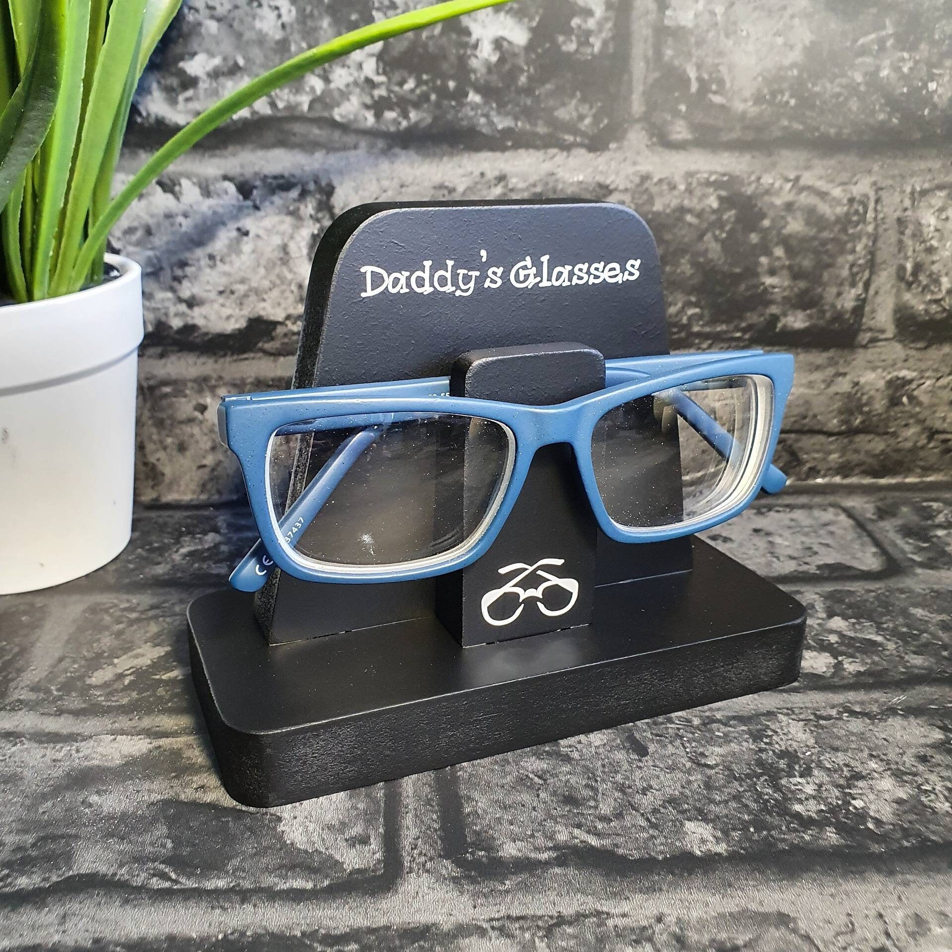 Christmas gift from wife Accessories Sunglasses & Eyewear Eyeglass Stands Birthday gift for grandad Fathers day gift from daughter Personalised Wooden Nose-Shaped Glasses Holder 