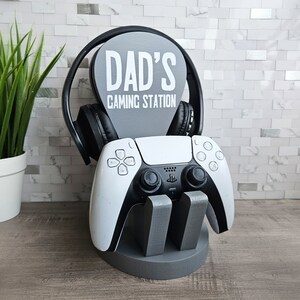 Gamer Stand, Personalized Headphone Controller Holder, Gamer Birthday Gift For Dad, Gaming Fathers Day Gifts For Daddy Gifts From Daughter