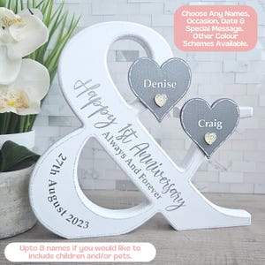 1st Anniversary Gift For Couple Name Sign, Personalized Established Sign, First Anniversary Gift For Wife, Girlfriend Romantic Gifts For Her