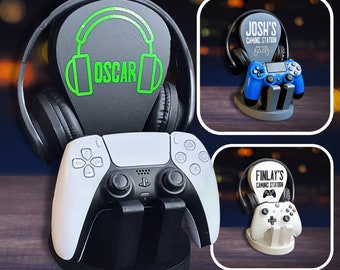 Controller Headphone Stand, Controller Storage, Gaming Holder, Gamer Boyfriend Birthday Gift For Son Gaming Anniversary Gift For Husband