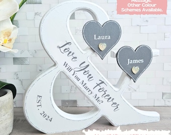 Marriage Proposal Decoration, Personalized Proposal Gift For Couple Name Plaque, Fiancee Gift For Her Engagement Presents For Sister In Law