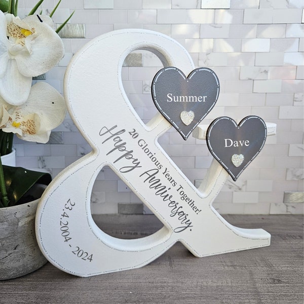 20th Anniversary Gift For Parents Gift Idea, Established Sign, Anniversary Presents For Couple 20th Wedding Anniversary Gift For Husband