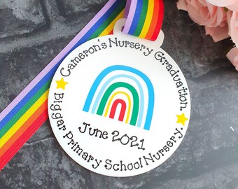 Personalised Leavers Class of 2021 Medal Presentation Box School Rainbow Primary 