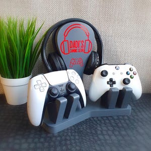 Controller Stand, Controller Holder, Gaming Desk Accessories, Gamer Anniversary Gift, Charging Station, Gaming Home Decor, Gaming Couple image 15