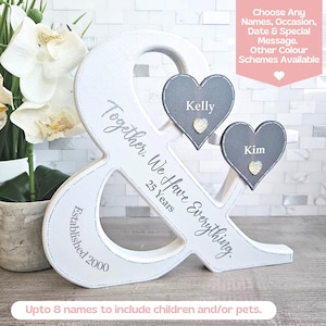 25th Anniversary Sign, 25th Anniversary Gift For Parents, Mum And Dad Silver Wedding Anniversary Gift For Couple, Silver Anniversary Present