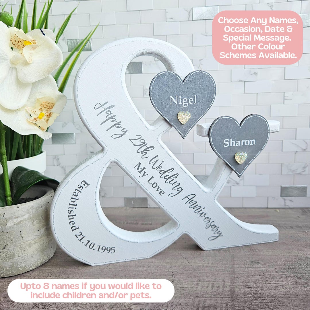Happy Anniversary Sign, Anniversary Plaque, 29th Wedding Anniversary ...