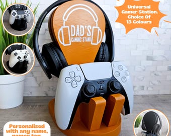 Controller Stand, Docking Station For Him, Gamer Bedroom Decor, Personalized Gamer Gifts For Men, Gamer Birthday Gift, Gamer Dad Gift