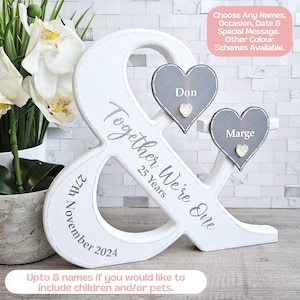 25th Wedding Anniversary Sign, Silver Anniversary Gift For Wife 25 Year Wedding Anniversary Gift For Couple, Anniversary Present For Parents