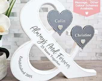 Targa Commemorativa A Forma Di Cuore Per Marito - Ricordo Speciale Con Doppio Cuore - Angraves