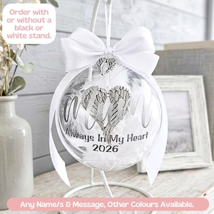 Mother Memorial Ornament, Memorial Christmas Ornament, Memorial Bauble, Mum Memorial Gift, Personalized Sympathy Gifts For Best Friend, Xmas
