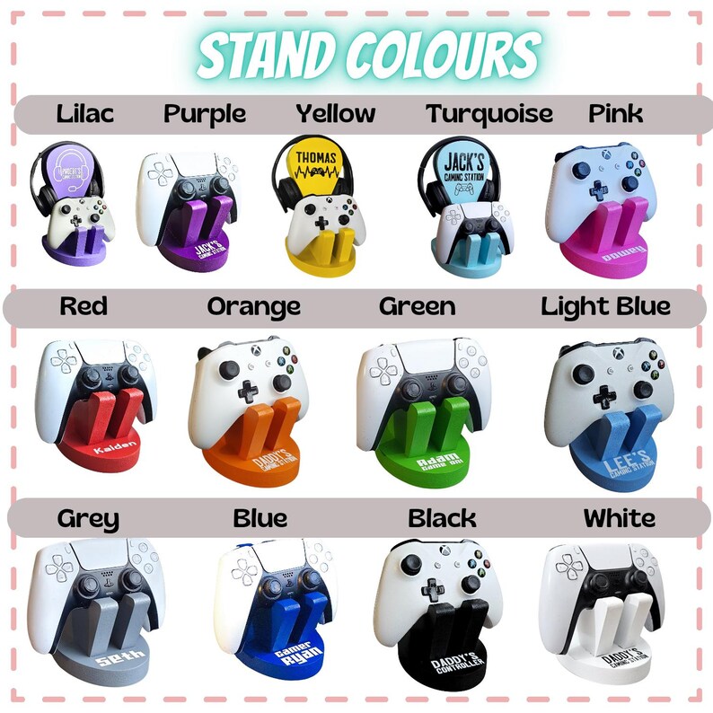 Cool Controller Holder, Game Controller Stand, Gaming Desk Accessories, Controller Storage, 18th Birthday Gifts For Boys, Nerdy Boyfriend image 4