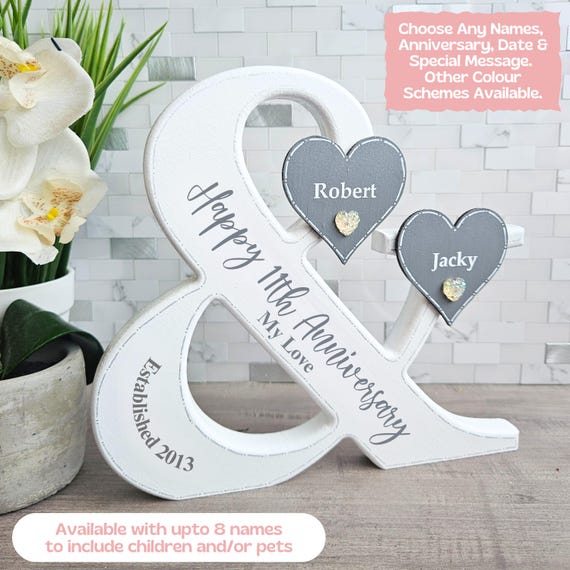 Custom Anniversary Date Gift, 11th Anniversary Gift for Wife, 11th