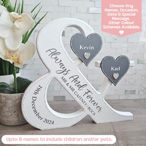Wedding Date Sign, Groom And Groom Gift, Gay Wedding Gift For Gay Couple, Lgbtq Wedding Gift For Best Friend, Gay Engagement Gift For Couple