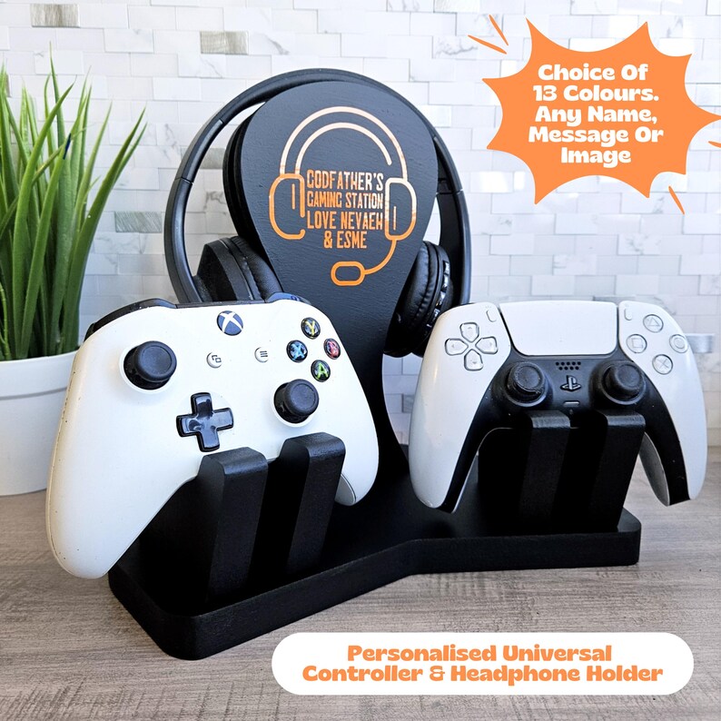 Controller Stand, Controller Holder, Gaming Desk Accessories, Gamer Anniversary Gift, Charging Station, Gaming Home Decor, Gaming Couple image 19