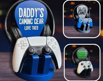 Gaming Dock, Gaming Headset Stand, Console Stand, Gaming Fathers Day Gift For Daddy Birthday Gift For Dad From Daughter, Gamer Dad Gift
