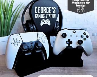 Support Manette Et Casque De Jeu – Organisateur Bureau Gamer En Résine, Design Élégant Pour PS5, Xbox, Switch, Chambre Ou Salon
