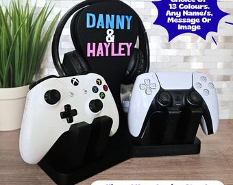 Controller Stand, Controller Holder, Gaming Desk Accessories, Gamer Anniversary Gift, Charging Station, Gaming Home Decor, Gaming Couple