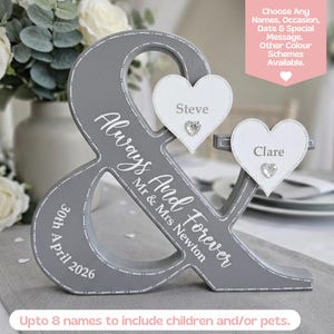 Immer und für immer Zeichen, hergestellt Zeichen für Hochzeitsgeschenk für Paar Zeichen, Hochzeitsdatum Andenken, Mr And Mrs Top Tischschild