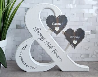 Plaque Mme And Mrs, plaque personnalisée établie pour couples, cadeau de mariage LGBT pour couple lesbien, souvenir de date de mariage, fiançailles gay