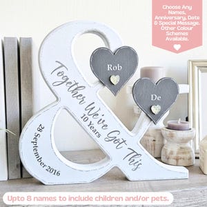 Established Sign, Decorative Letters, 10th Anniversary Gift, Unusual 10th Wedding Anniversary Gift, 10 Year Anniversary Gift For Her